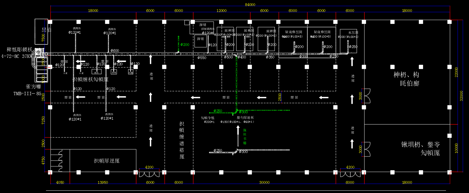 木工车间平面图