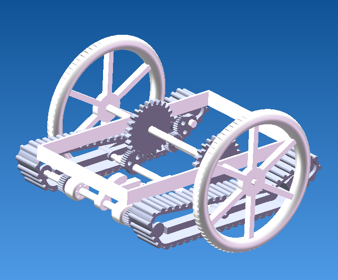 爬楼轮椅升降机构三维图SW