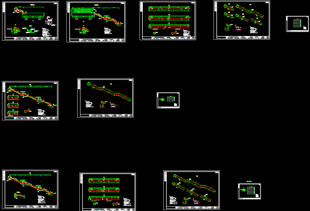 钢桁架人行天桥工程项目图纸 - 桥梁