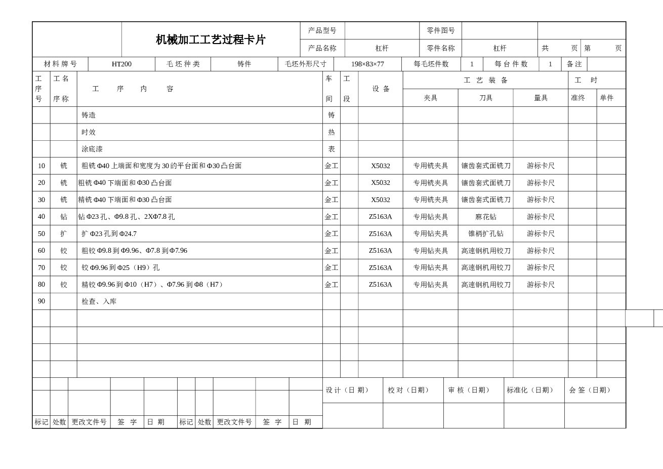 等臂杠杆铣床夹具设计（论文+CAD图纸+工艺卡+工序卡）