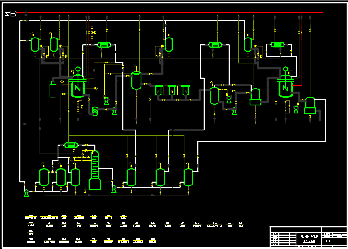 化学原料药多功能制药车间设备选型及工艺设计CAD图集