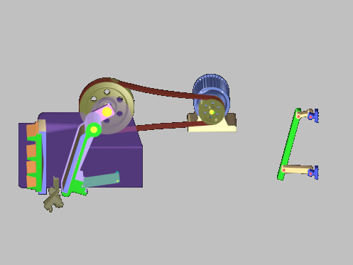 复摆破碎机动画原理图