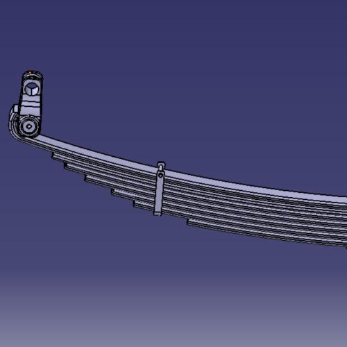 轻型载货汽车后悬架钢板弹簧设计（论文+CAD图纸+CATIA三维图+SW图纸）