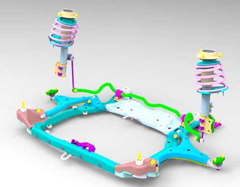 三厢轿车麦弗逊式独立前悬架(CATIA)