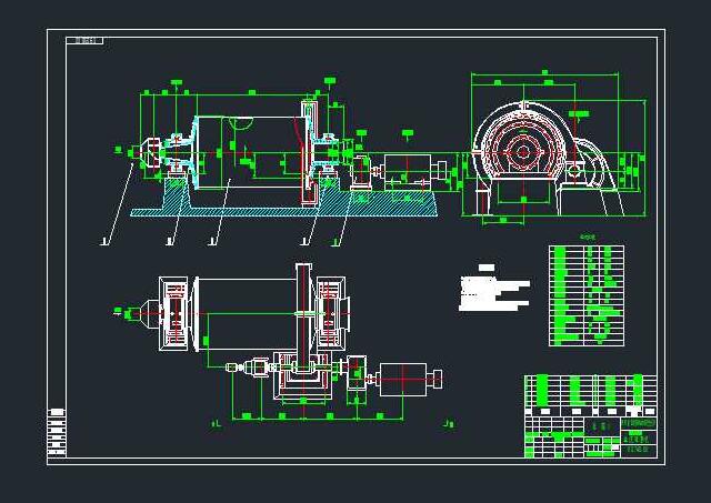 M2745.00 Ф2.7×4.5M溢流型球磨机总图