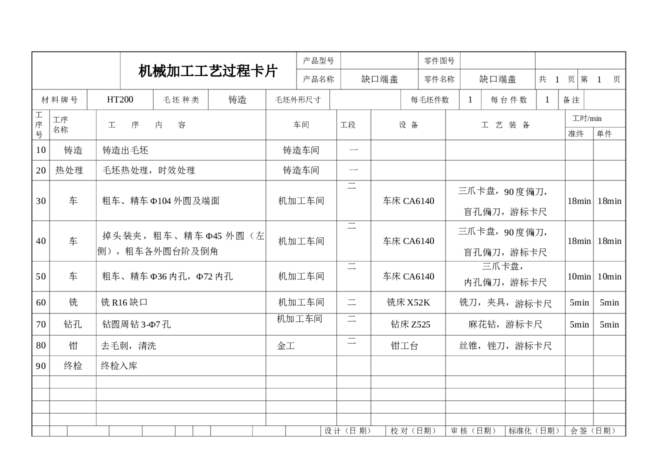 3×7缺口端盖夹具设计