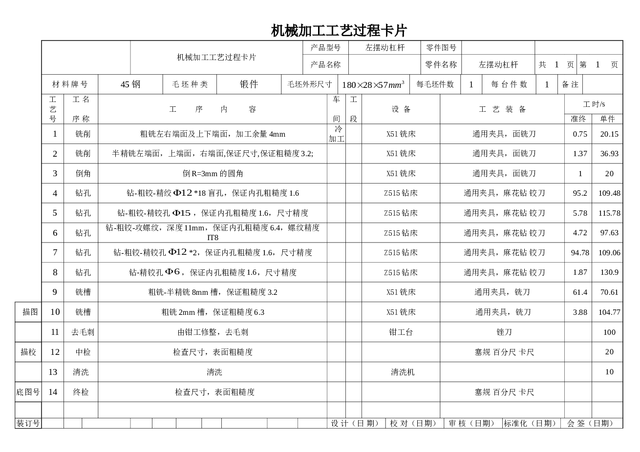 左摆动杠杆的加工工艺规程及铣宽度8mm槽夹具设计