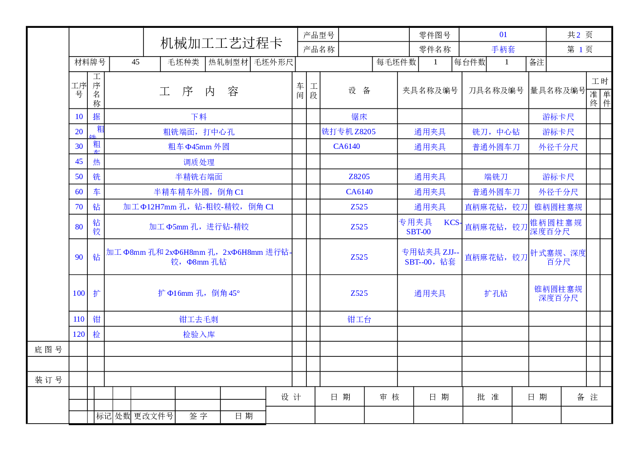 手柄套零件机械加工工艺及φ8孔钻夹具设计【优秀论文+CAD图】