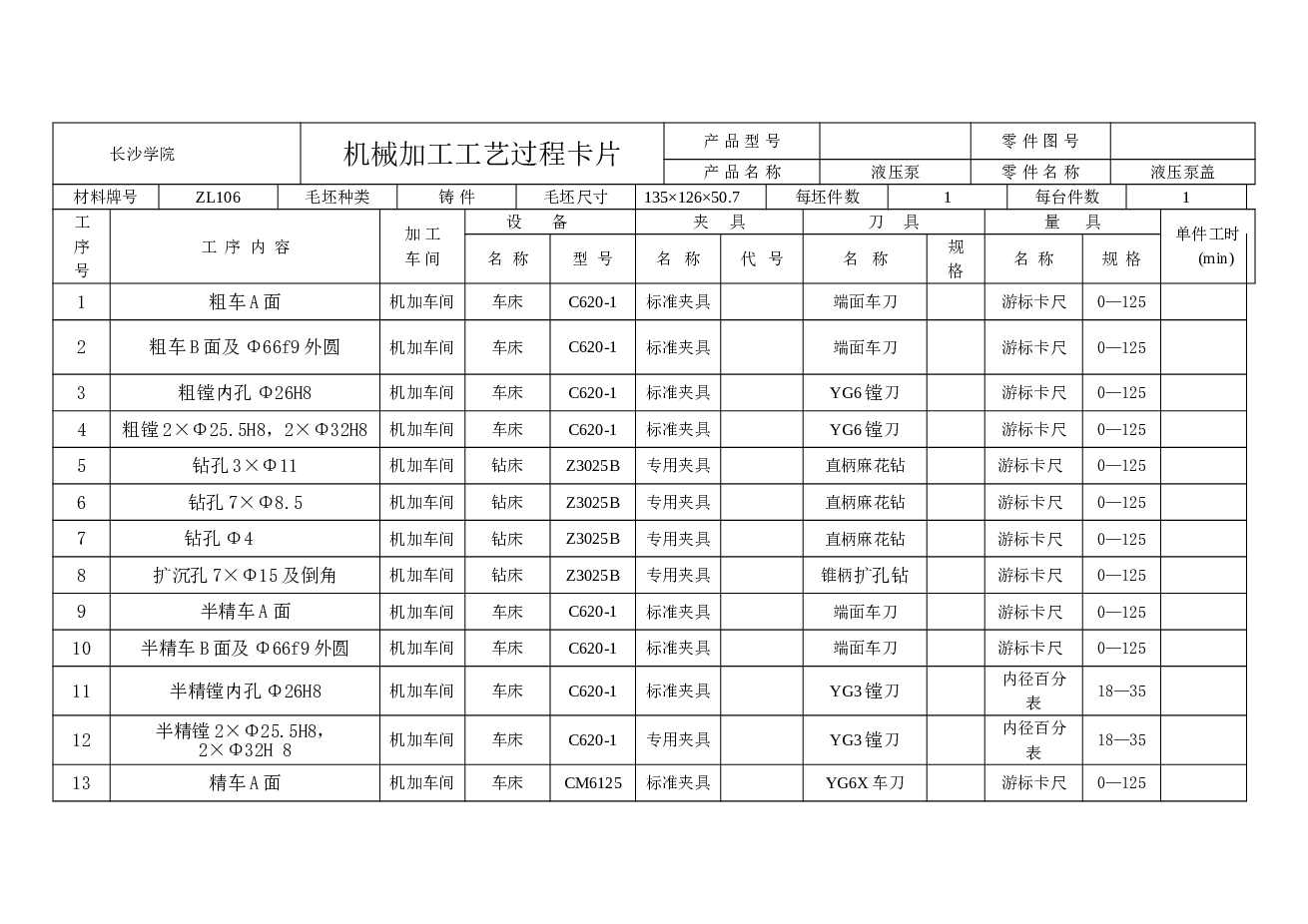 液压泵盖夹具课程设计全套