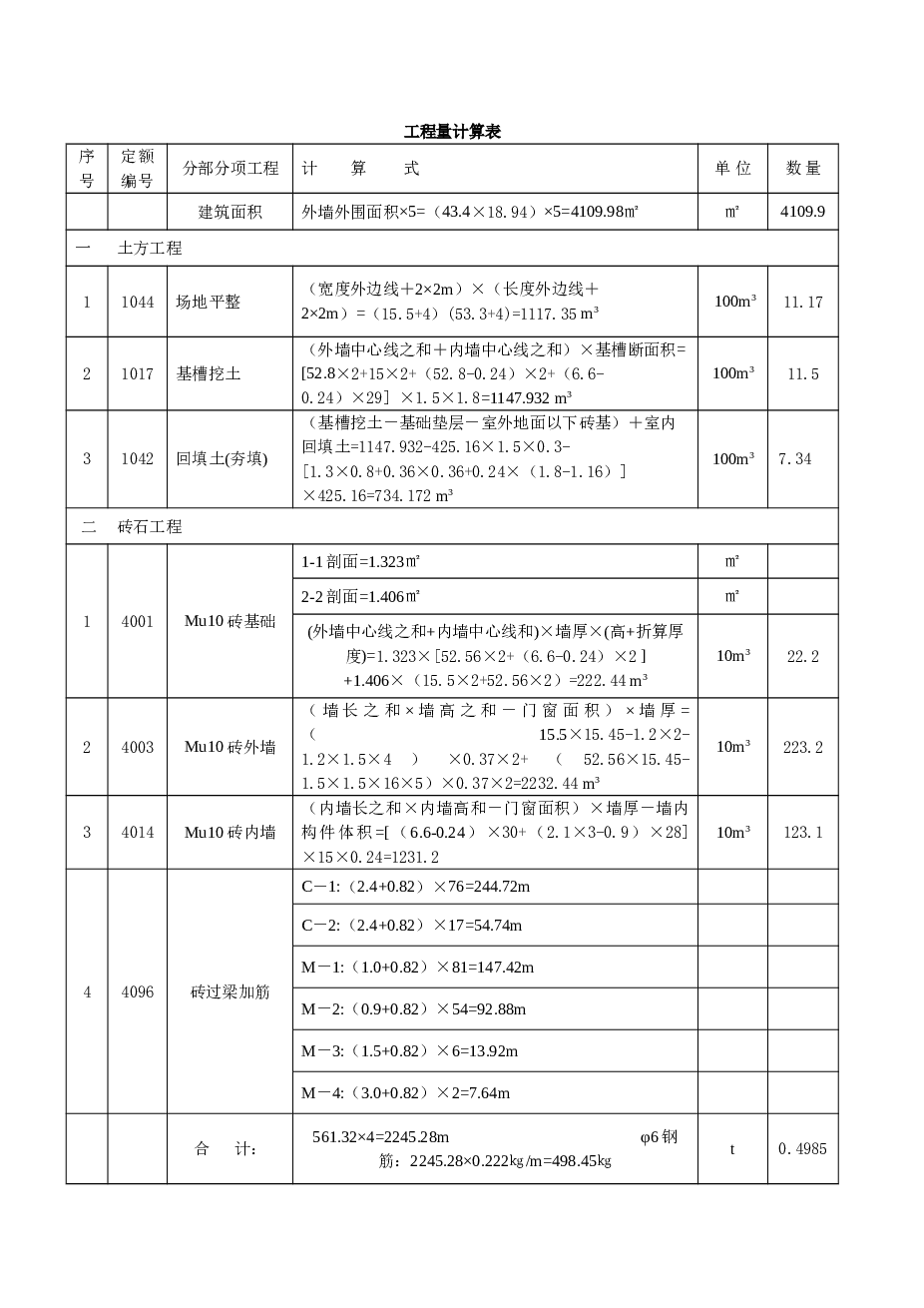 [学士]某5层砌体结构学校宿舍楼毕业设计计算书及图纸