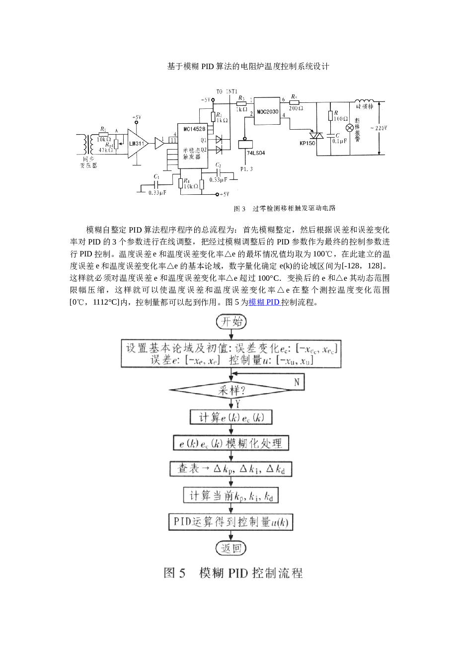 基于模糊PID算法的电阻炉温度控制系统设计