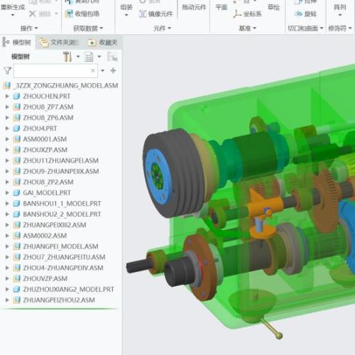 x6132万能升降台铣床主轴箱设计（论文+CAD图纸+PROE三维+外文翻译和原文 ） 卧式铣床主传动三维设计