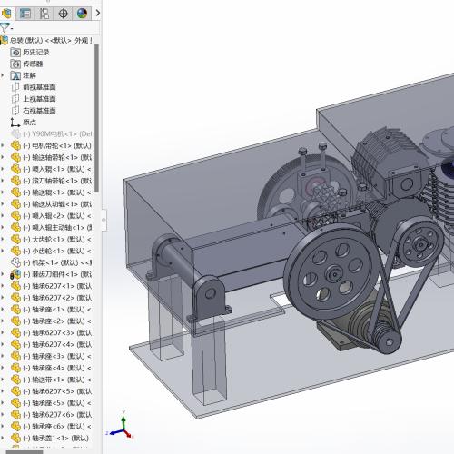玉米秸秆粉碎机设计（设计说明书+CAD图纸+SW三维图+仿真视频）