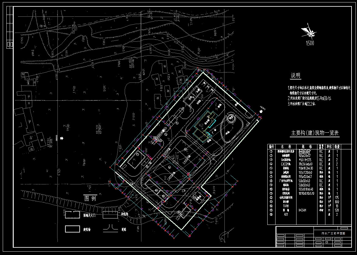 污水厂初设平面