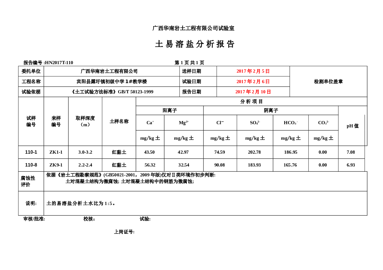 XX县XX镇初级中学1#教学楼勘察报告