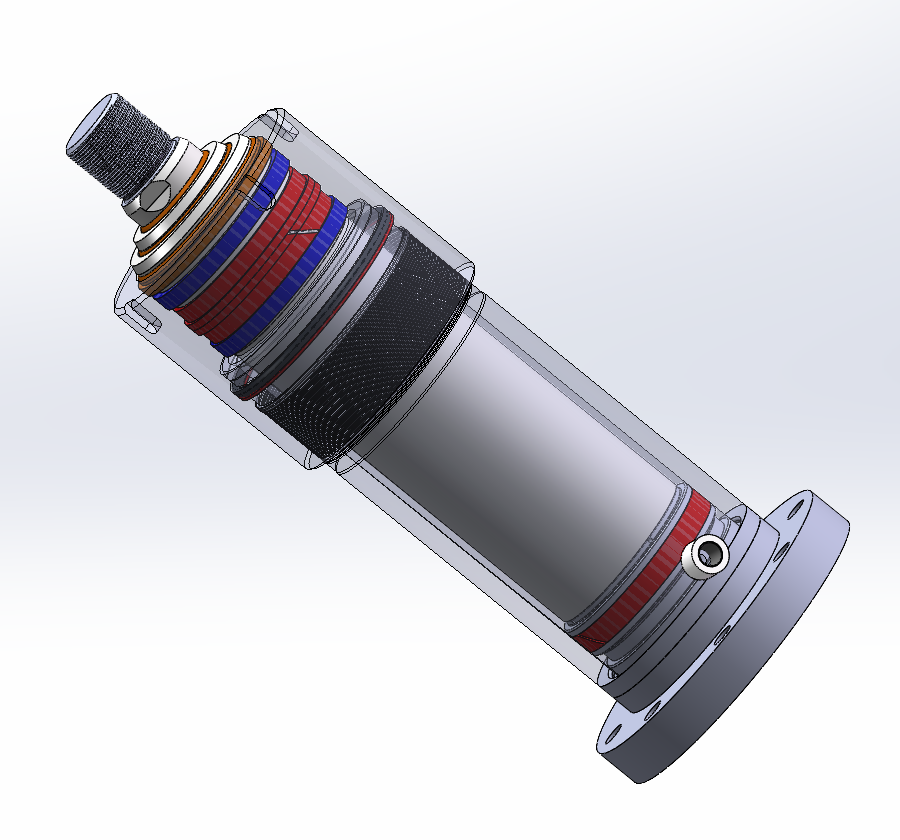 3级液压缸SOLIDWORKS三维