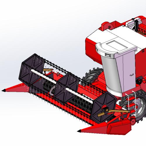 小麦联合收割机的设计【说明书+SW三维+CAD图纸】