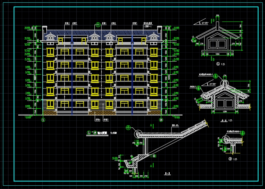 安徽省亳州市XX小学职工住宅楼CAD图纸