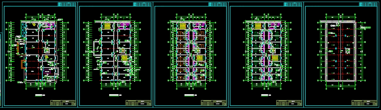 XX物流分拨中心5#综合楼CAD图纸