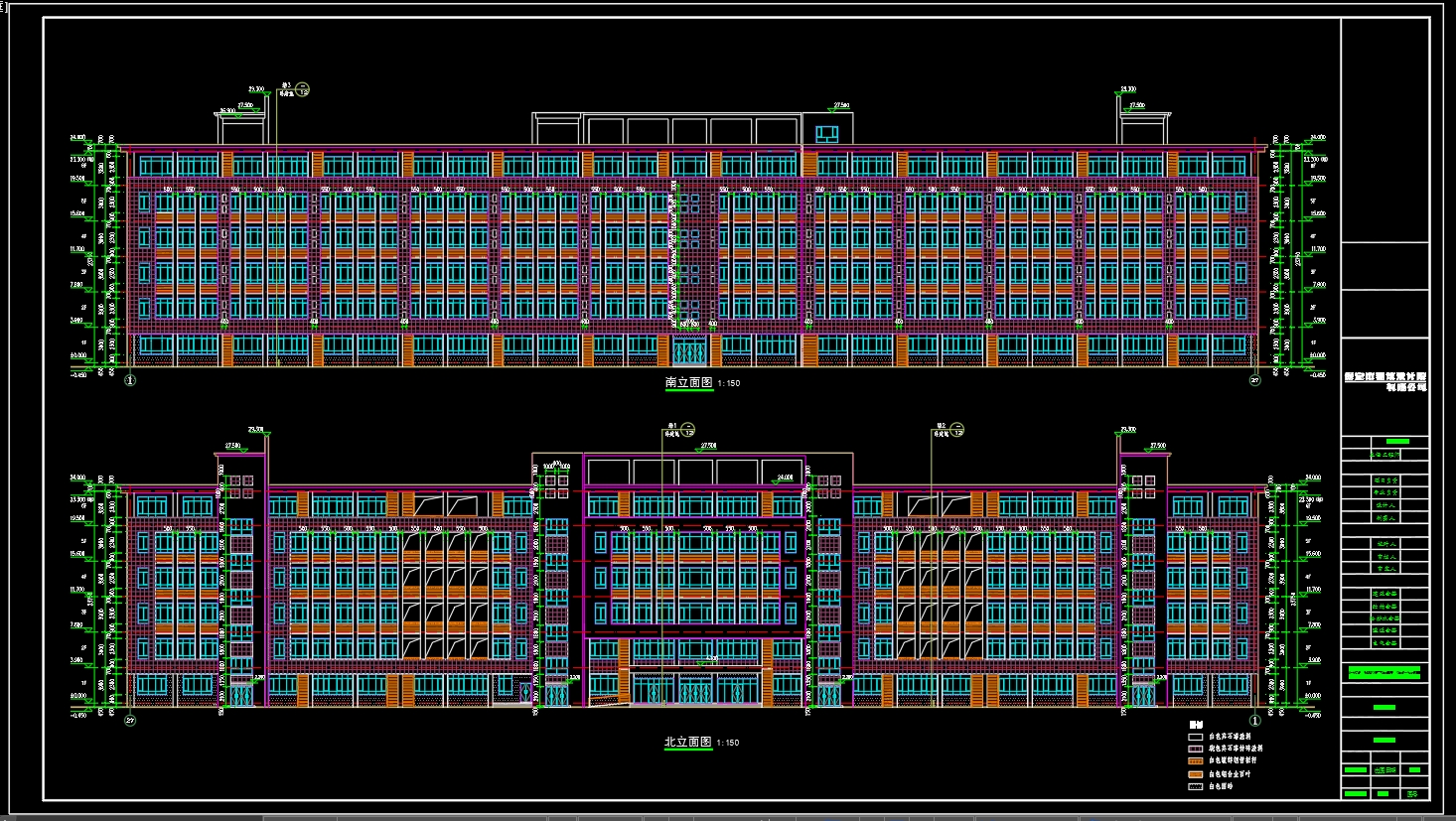 上海XX小学求实楼CAD图纸