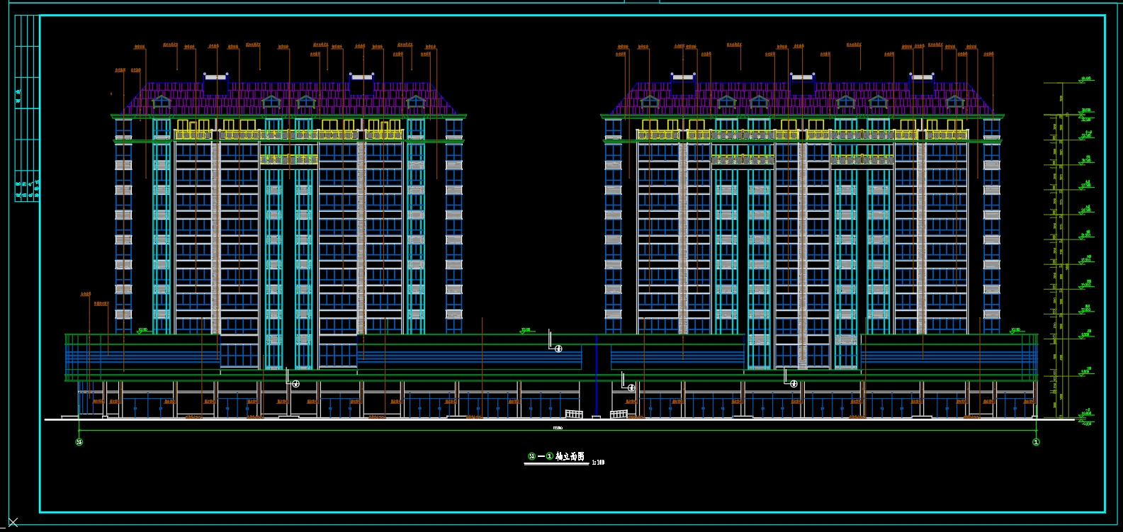 广东省广州市XX住宅楼-建筑CAD图纸