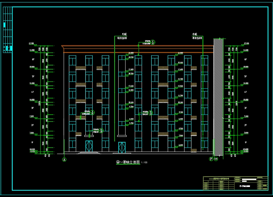 郑州市XX物流分拨中心综合楼建筑施工图CAD图纸