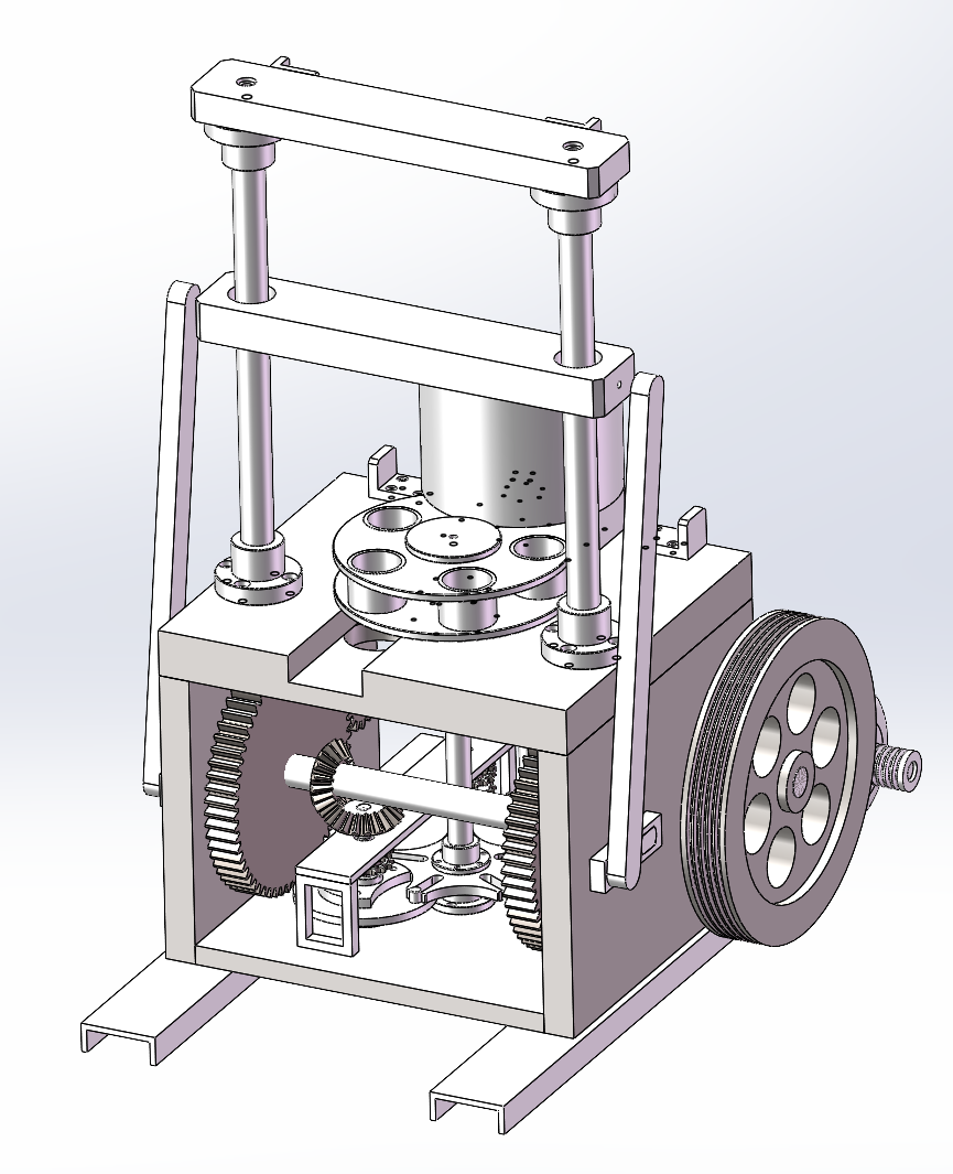 蜂窝煤机SOLIDWORKS三维