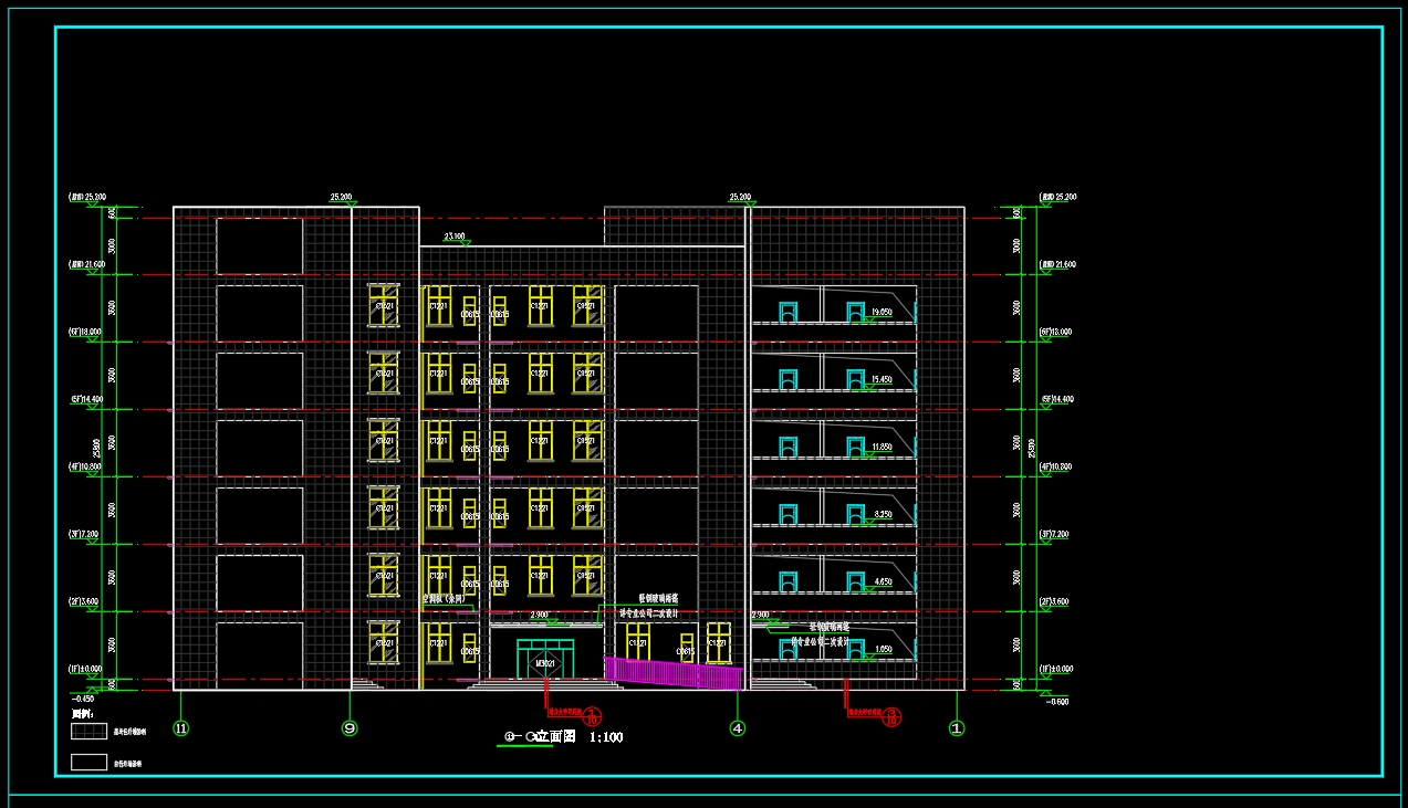 6层5113.68平广州XX公司宿舍楼建筑+结构图