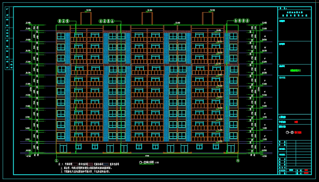 地上11层下1层高32.2米南阳市XX安置房建筑+结构图