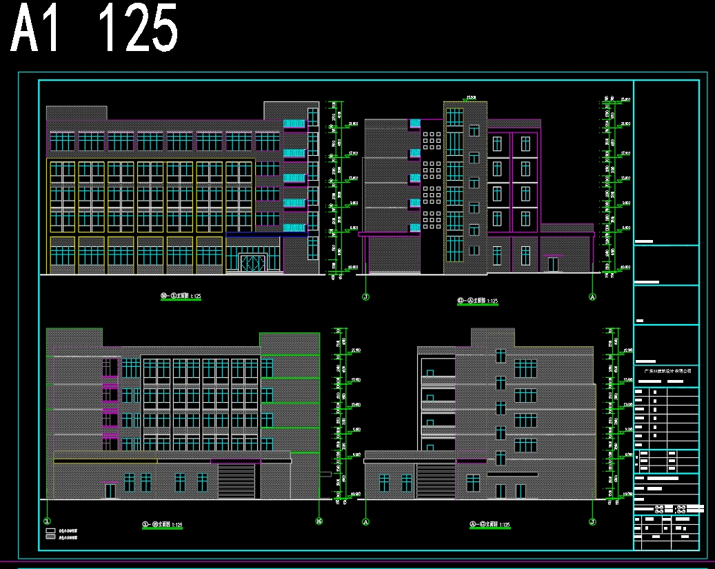 5层4429.88平 梅州市XX技工实验楼建筑+结构图