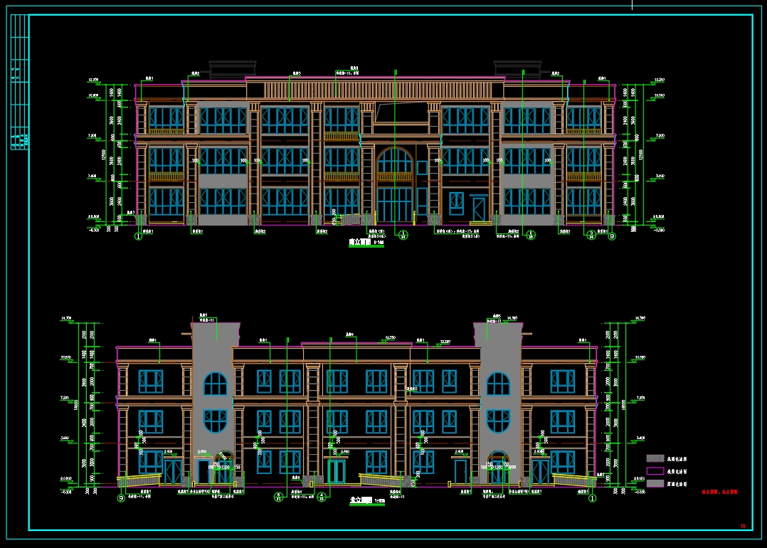 3层2505.1平 保定市XX幼儿园 建筑+结构图