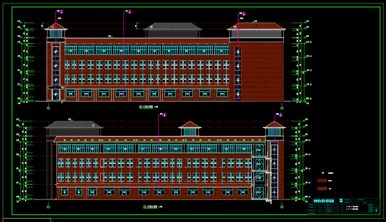 4层  9982.98 开封市某中学教学楼设计