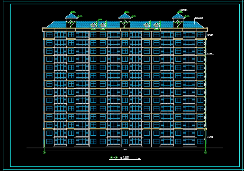 14层高41.2米 广州市XX花园-建筑+结构图