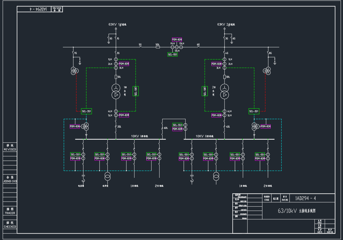变电站自动化主接线图