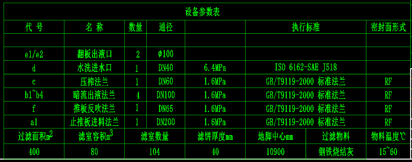 板框式压滤机图纸