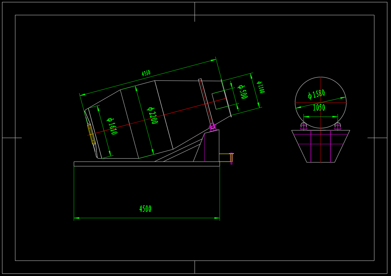 混凝土方罐零件图