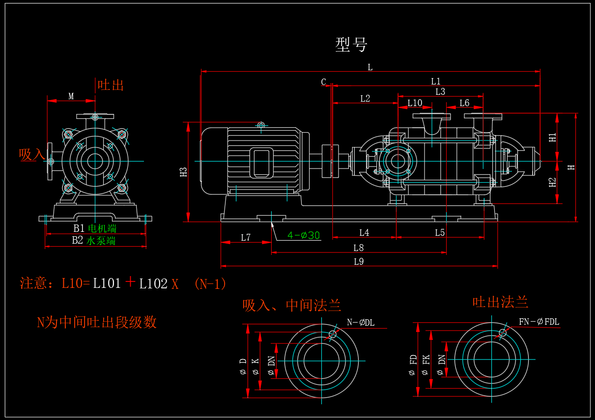水泵的各种样式详图