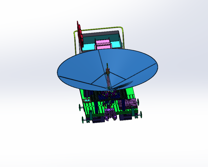 振动式樱桃采集收集机 SolidWorks三维