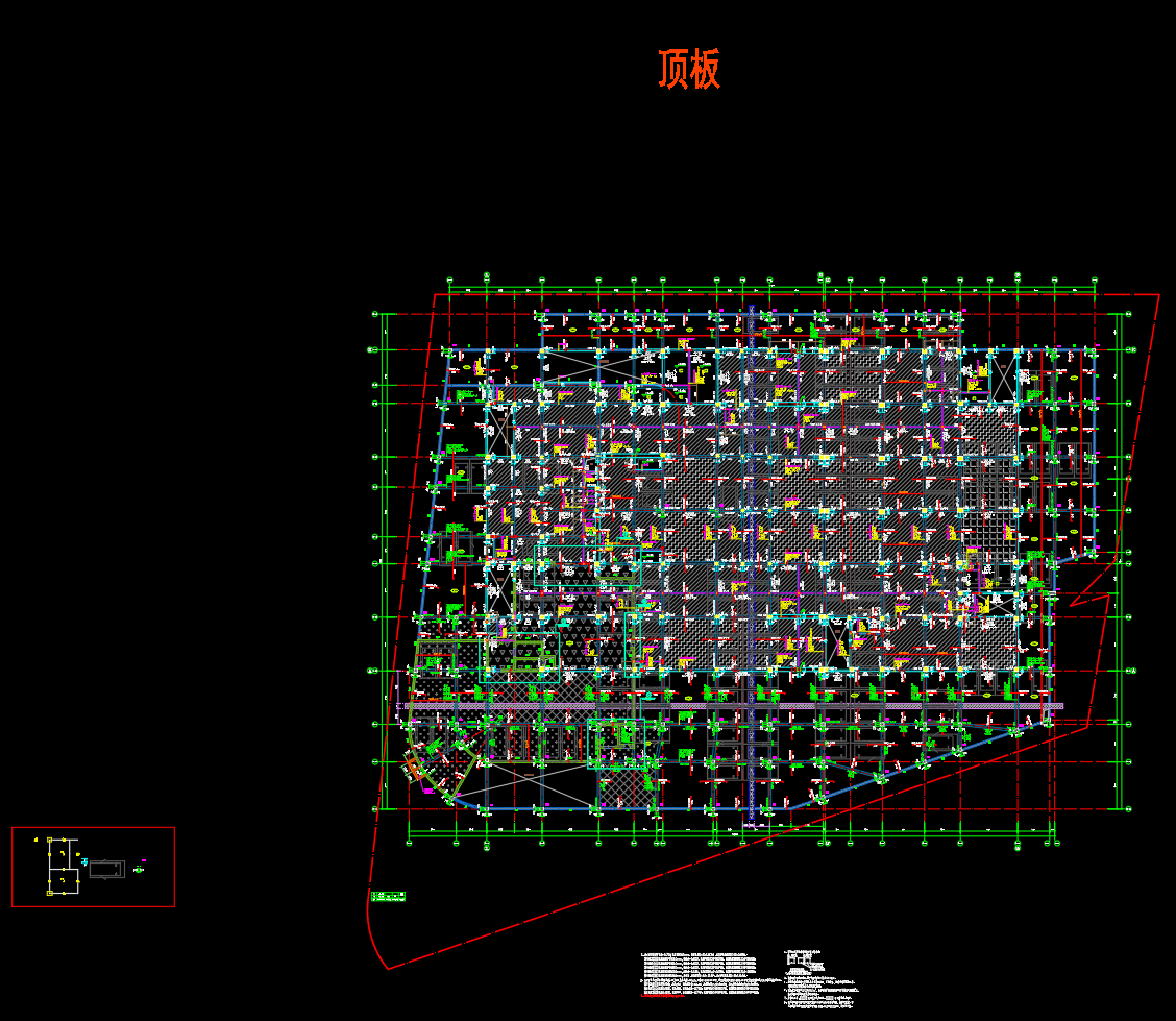 粮食交易市场结构施工图（轻钢玻璃屋顶）